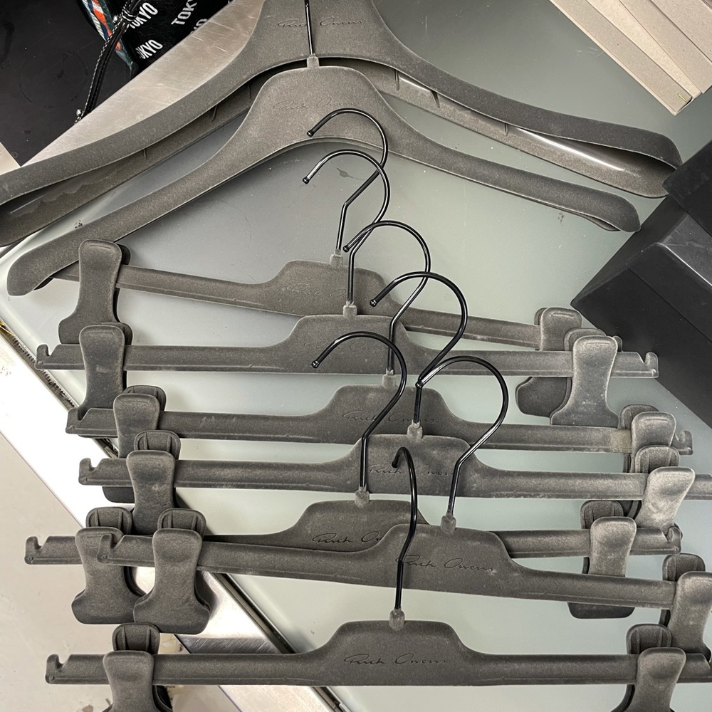 Lot of 9 Rick Owens Hangers